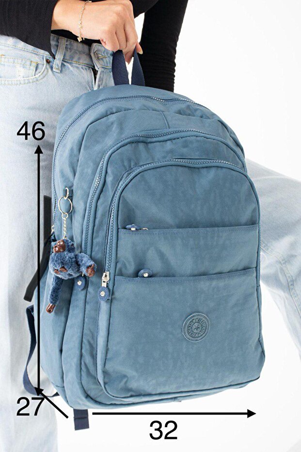 حقيبة ظهر مدرسية كبيرة الحجم متعددة الأقسام - 1