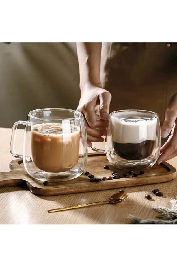 4lü Çift Çidarlı Americano Kahve Bardağı model 250ml - 7