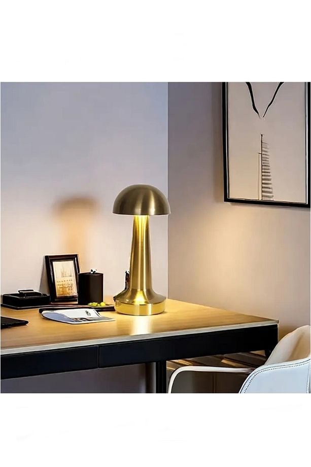 CATA Gold Renk Mantar Model Dimmerli Şarjlı Masa Lambası - 4