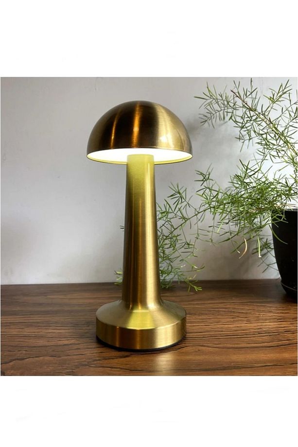 CATA Gold Renk Mantar Model Dimmerli Şarjlı Masa Lambası - 6