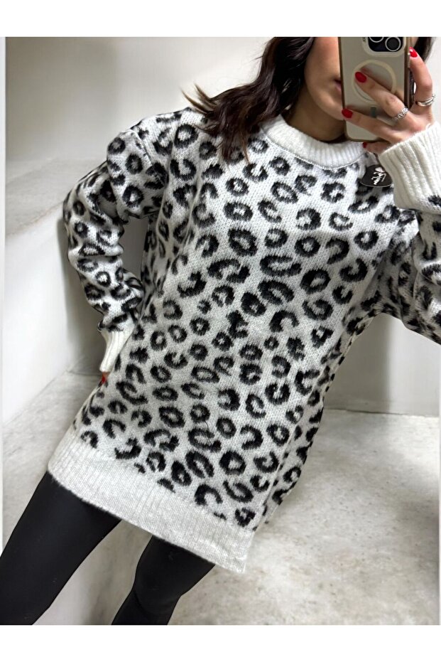 سترة ناعمة منقوشة بنقشة الفهد - 2