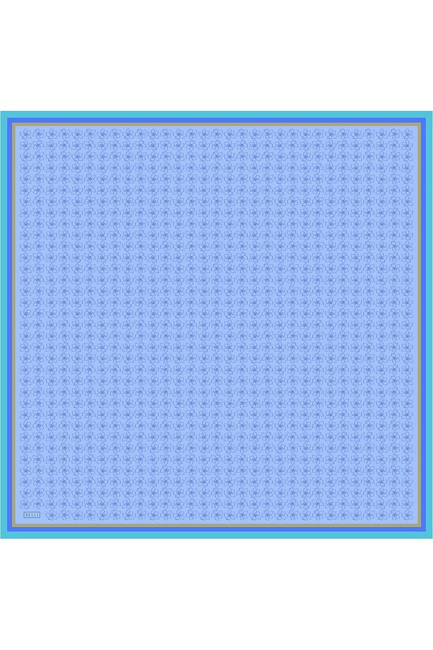 Twill Ipek Eşarp - Mavi - 4058d-08 - 2