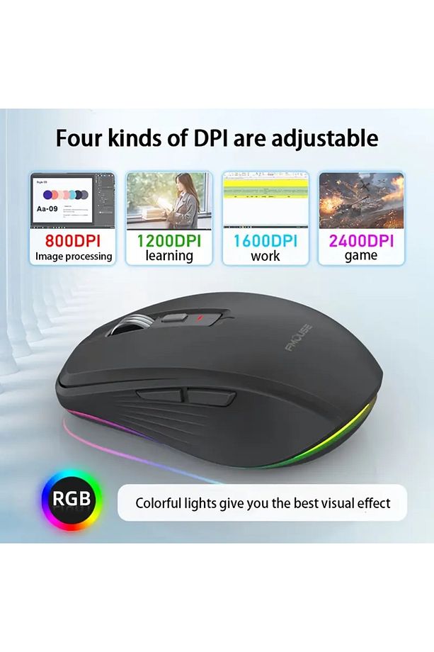 KABLOSUZ ŞARJLI RGB MOUSE - 5