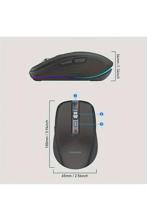 KABLOSUZ ŞARJLI RGB MOUSE - 3