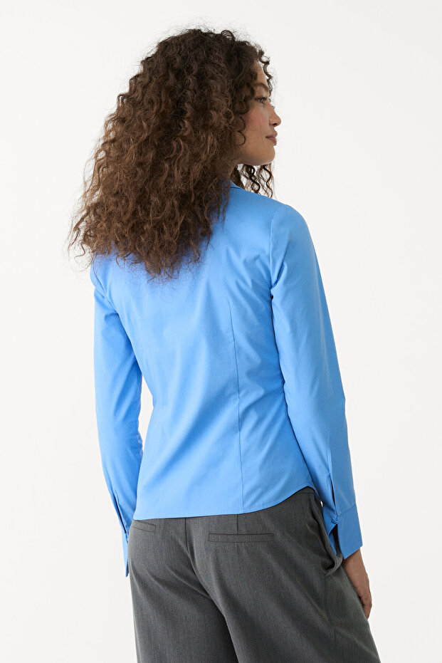 Vücuda oturan basic gömlek - 3