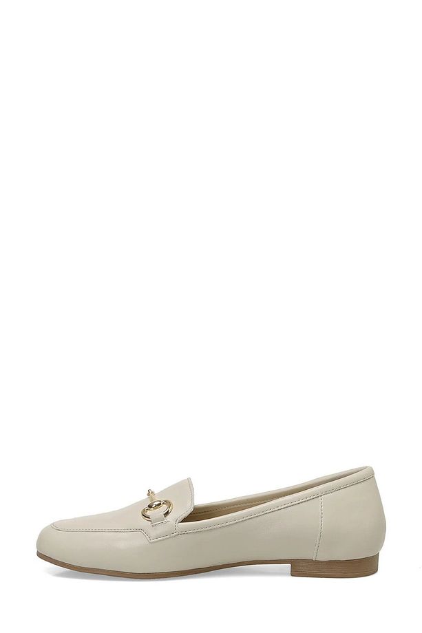 323016 Bej Comfort Taban Kadın Loafer Ayakkabı - 3