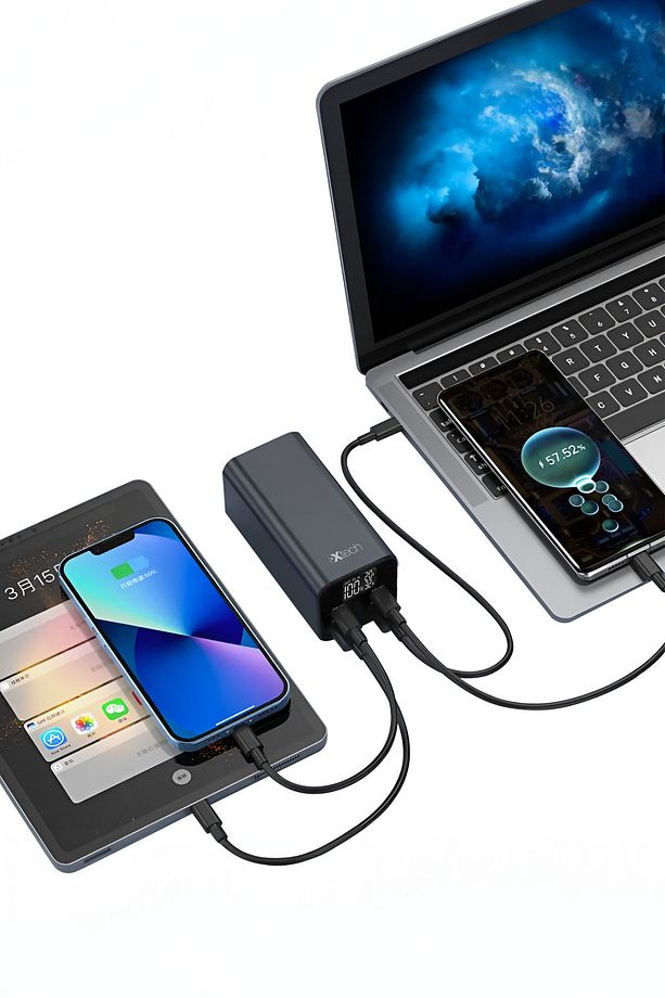 20.000 Mah 65w Lcd Göstergeli Powerbank - Hızlı Ve Yüksek Kapasiteli Laptop Şarj Cihazı - 5
