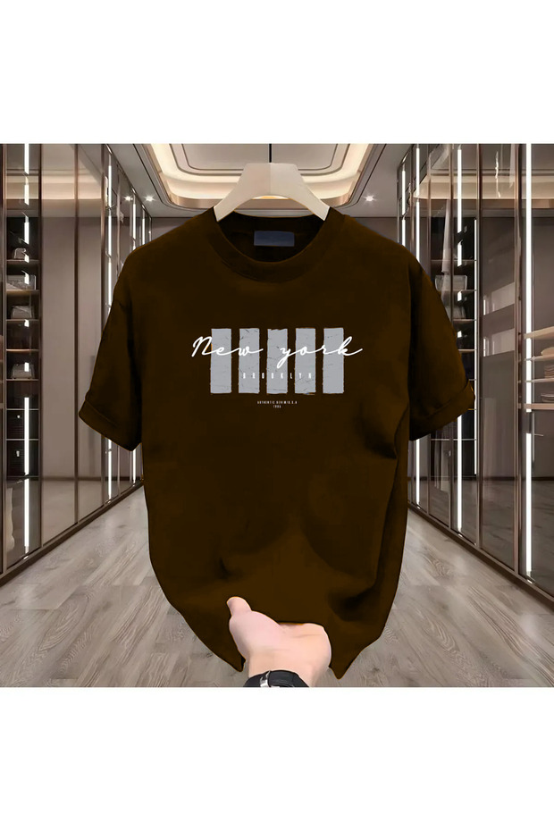 New York X Printed Black Tshirt