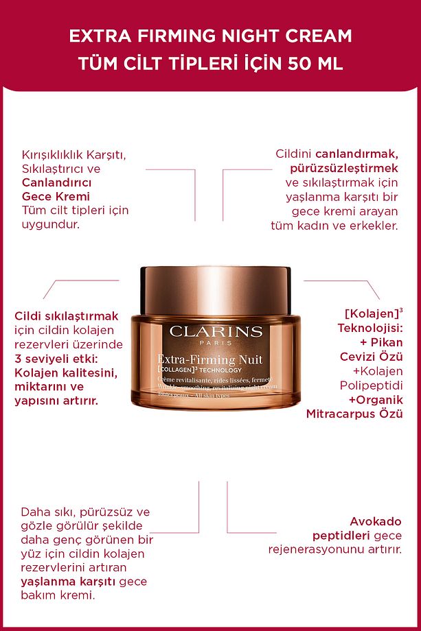 Extra-Firming Nuit Collagen Technology Gece Krem Tüm Ciltler 50 ml - 1