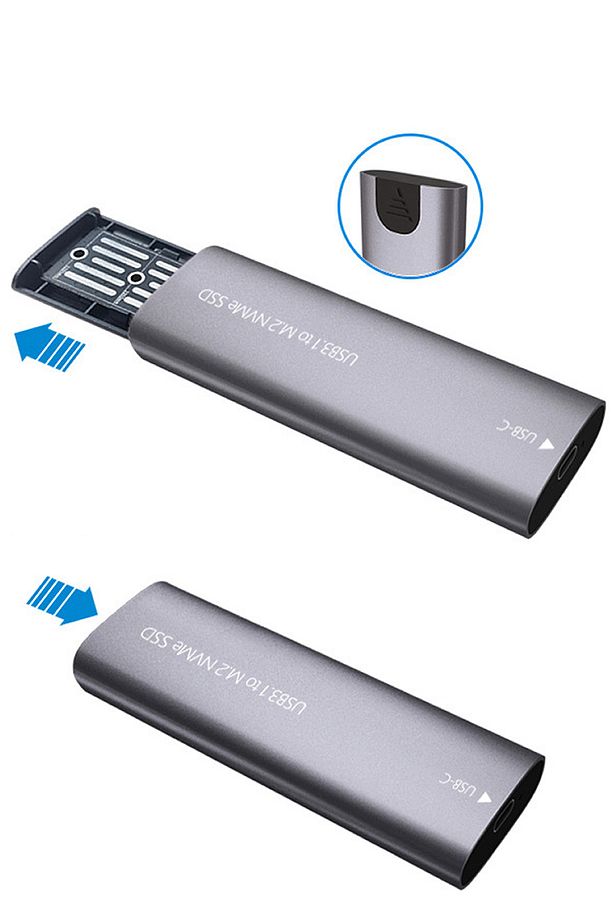 3145 Usb 3.1 Type C To Pci-e Express Nvme Ssd M.2 M-key Hard Disk Kutusu - 2