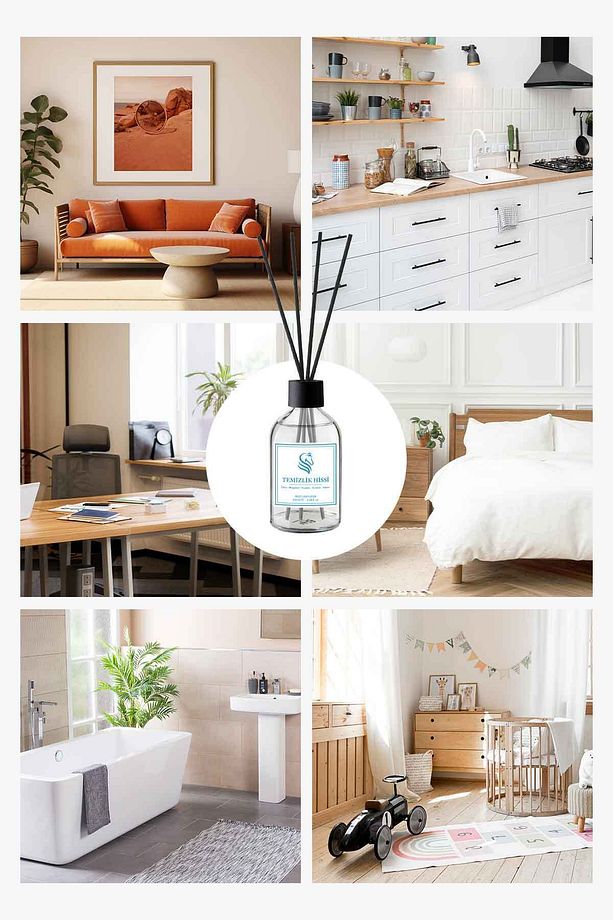 Çiçeksi Temizlik Hissi Çubuklu Oda Kokusu Clean Breeze Reed Diffuser 100ml - 6