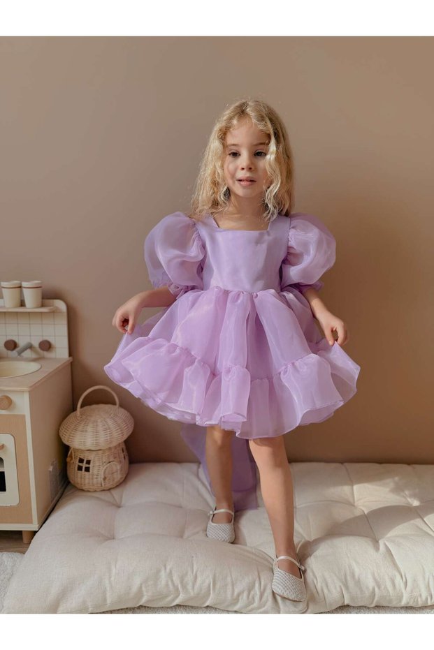 Puffy Chiffon Girl's Party Dress