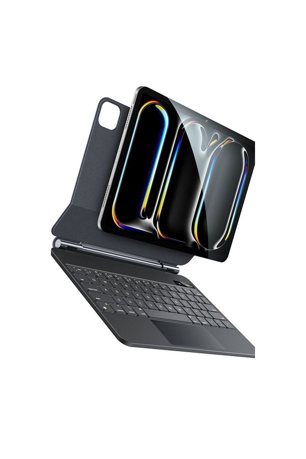 iPad Pro 13 inch (2024) ile Uyumlu Case Magic Keyboard Folio Utra Slim Klavyeli Tablet Kılıfı KB31 - 1
