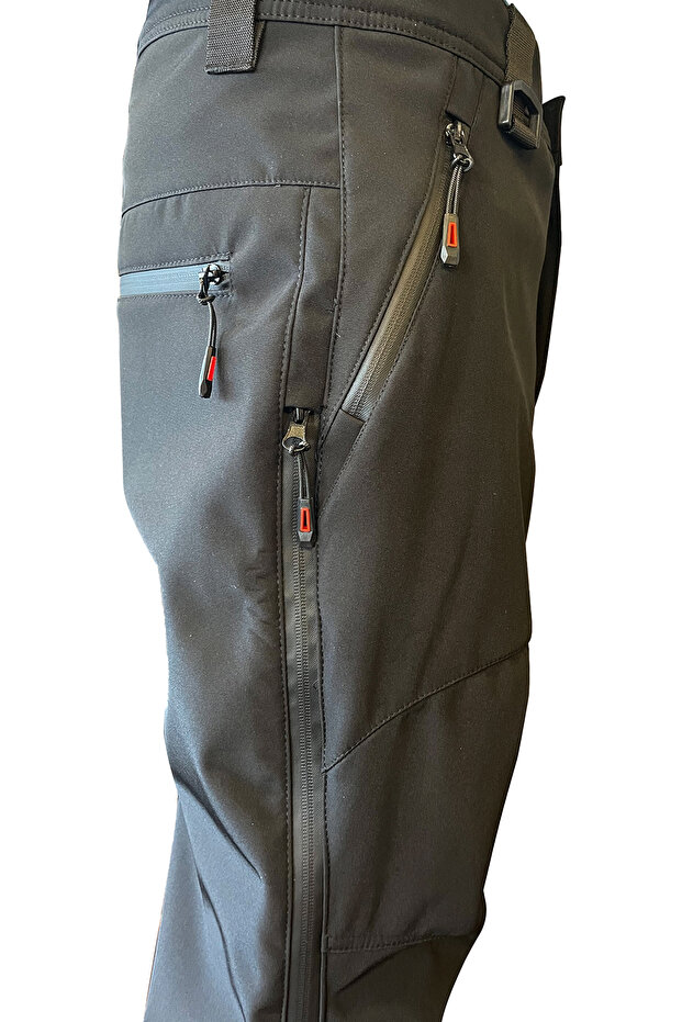 بنطال سوفتشيل مقاوم للماء والرياح مع جيوب - 4