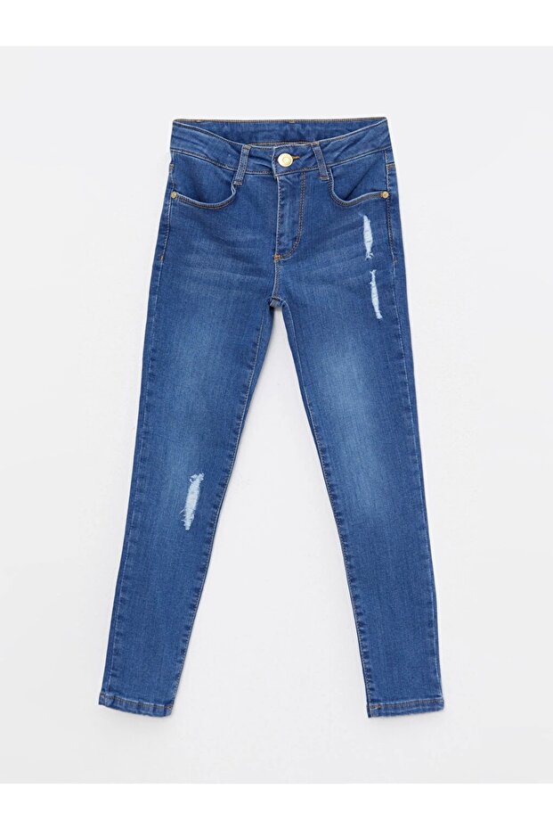 بنطال جينز للفتيات من LCW Kids Indigo Basic