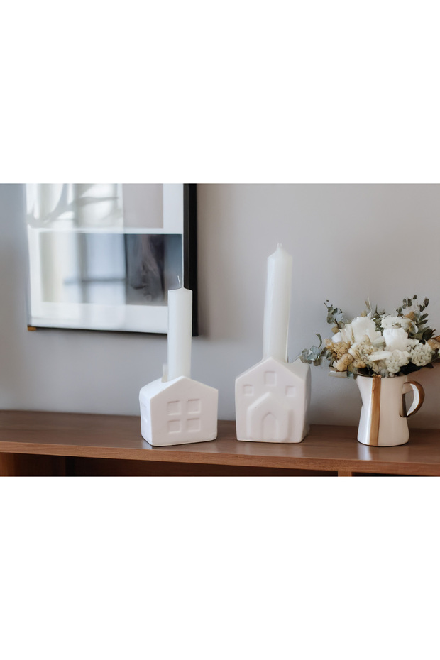 Ev Modeli 2'li Şamdan Mumluk - 1