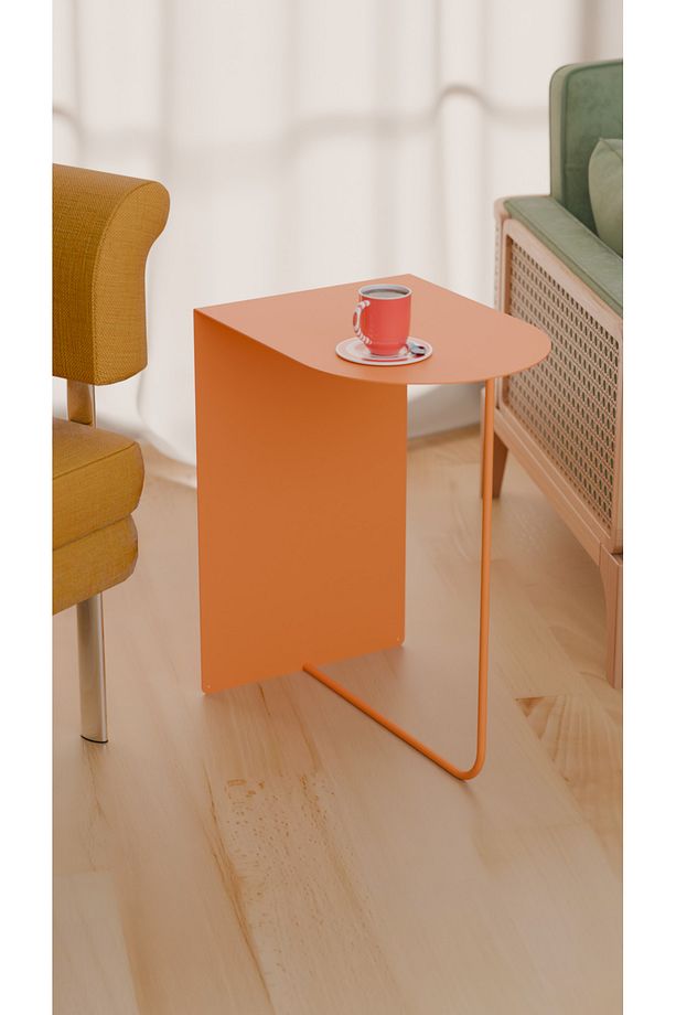 Modern ve Minimalist Yan Sehpa - Yüksek Kalite Çelik, Çok Renkli Seçenekler - 2