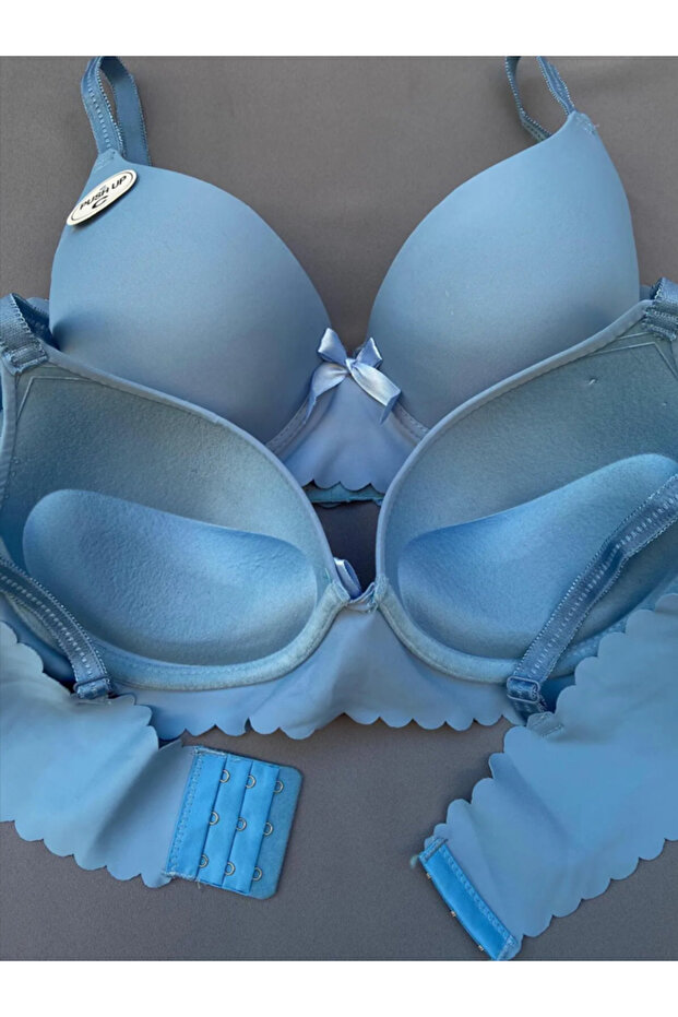 حمالة صدر تحت السلك أزرق سماوي مقصوصة بالليزر أزرق ليزري - 2