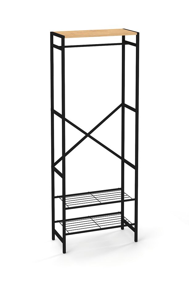 Ludlow 3 Raflı Metal Elbise Askılığı Ayakkabılık Portmanto LU15-SM - 6