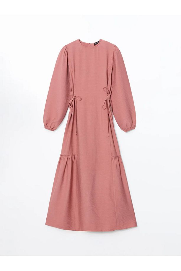 LCW Modest Pembe Bisiklet Yaka Kadın Elbise - 5
