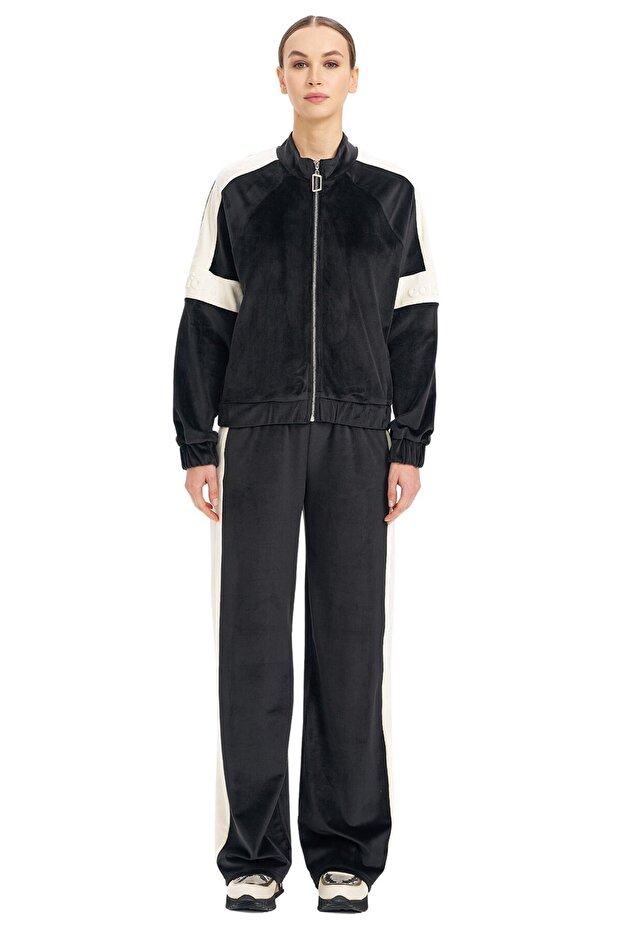 Dik Yaka Fermuarlı Sweatshirt - 1