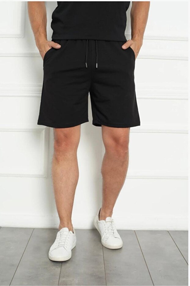Comfortable Cut Elastic Waist Summer Soft Fabric Pocket Shorts