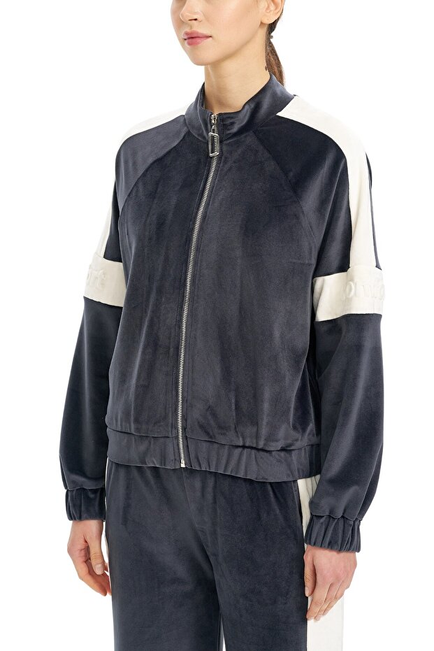 Dik Yaka Fermuarlı Sweatshirt - 5