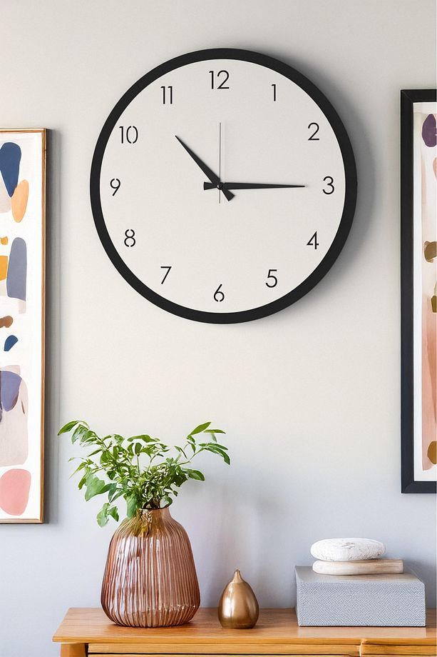 Dekoratif Yeni Modern Regulus Ahşap Duvar Saati 48cm - 6