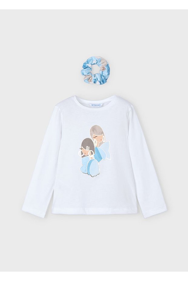 Girl's Hair Clip Long Sleeve T-Shirt 3016