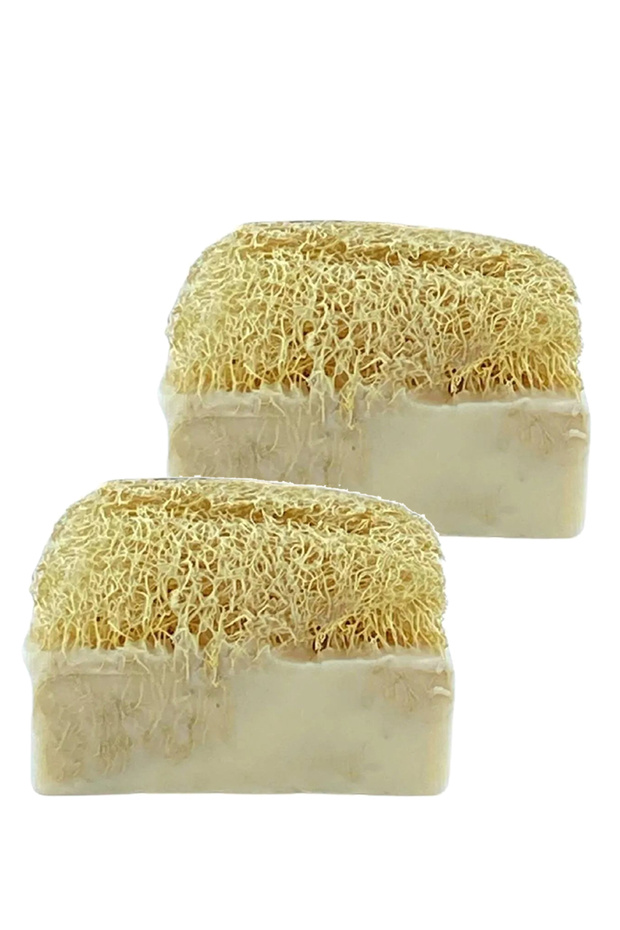 Natural Pumpkin Fiber Slider Soap 120 Gr Set of Two