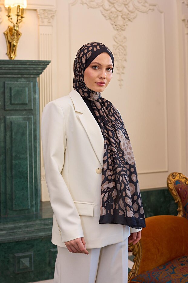 Shape Pattern Thin Cotton Shawl - 3