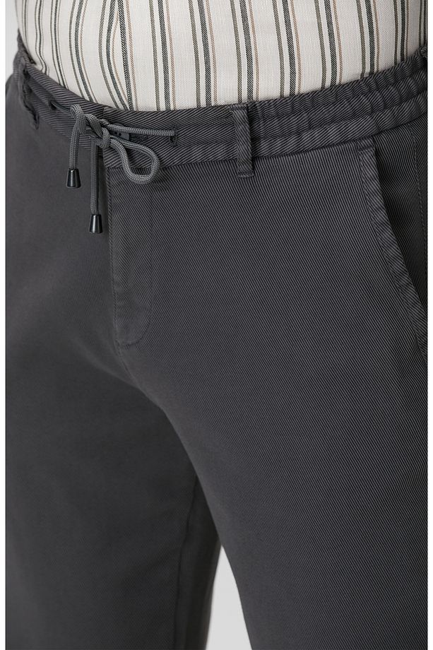 Antrasit Diyagonal Desenli Jogger Pantolon - 4