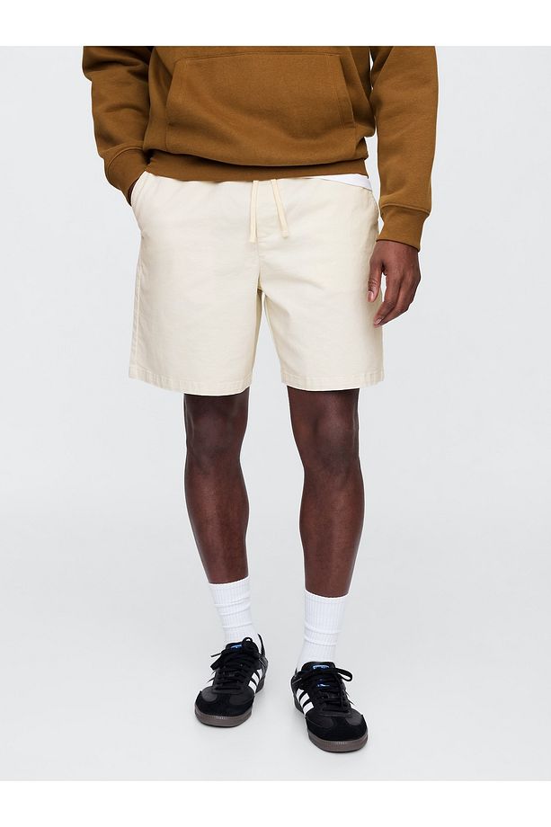 Erkek Bej Stretch Twill Şort - 5