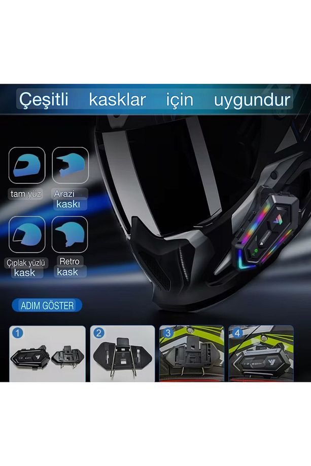 Y20 Max Motorcu Intercom – Bluetooth, 10 Saat Pil Ömrü, Yüksek Ses Kalitesi Ve Su Geçirmez - 4