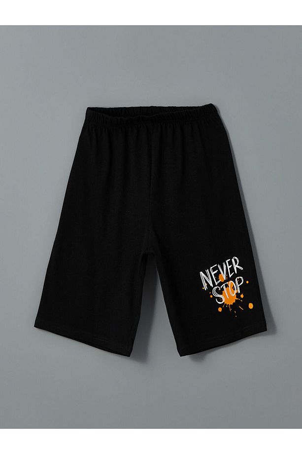 LCW Kids Bisiklet Yaka Erkek Çocuk Şortlu Pijama Takımı - 5