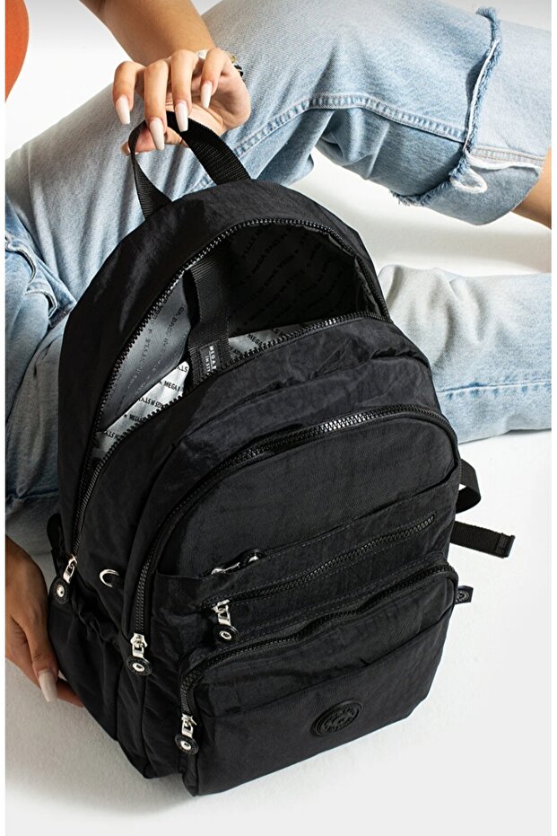 Kadın Siyah Sırt Çantası - 4