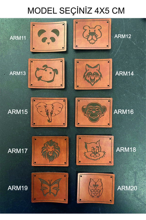 BERE DERİ ETİKET 4X5 CM 20 ADET - 2