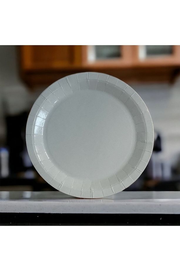 23 Cm Beyaz Karton Kağıt Tabak, 25 Adet - 1