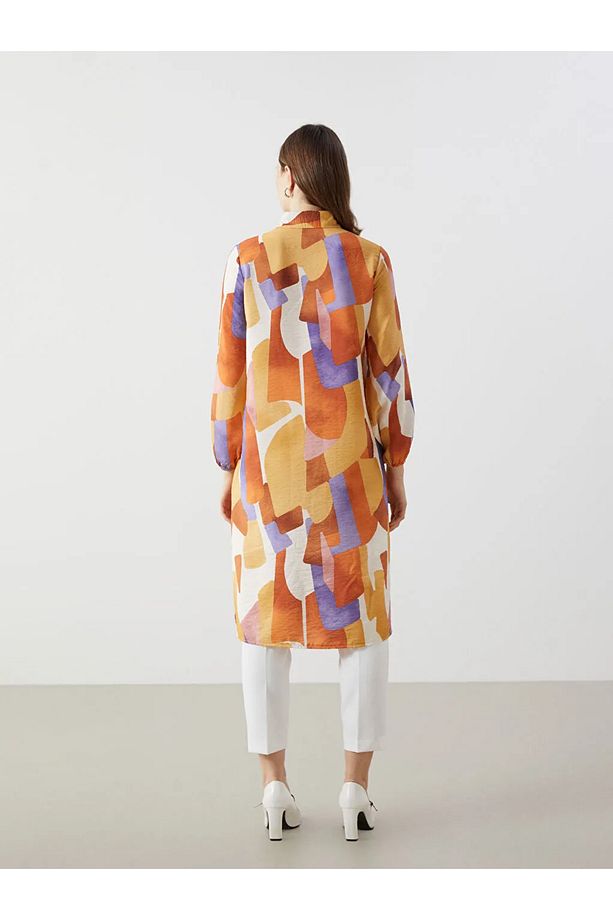 LCW Modest Sarı Desenli Kadın Gömlek Tunik - 3