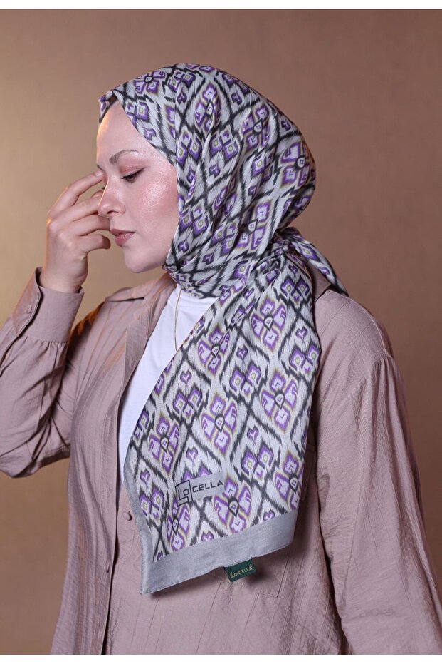 Koza Cotton Diamond Pattern Shawl - 1