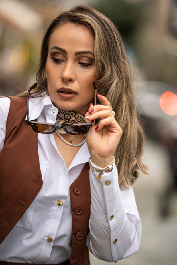 Nomi Beyaz Gömlek - 6