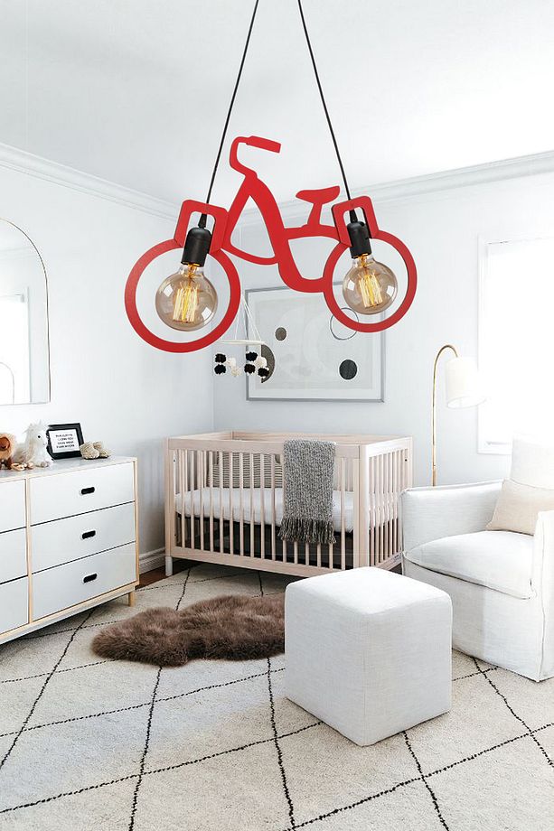 Bicycle Avize Ahşap Sarkıt Modern Rustik Lamba Dekoratif Cafe Ofis Genç Çocuk Odası Salon Avize - 2