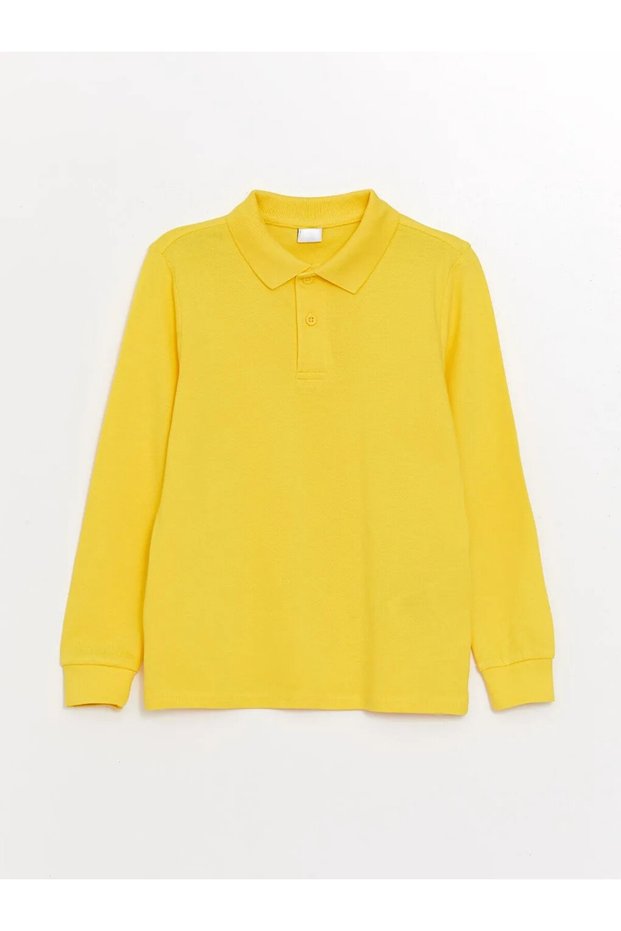 Polo Collar Long Sleeved T-Shirt Suitable for Children & Youth for School and Daily Use Ll.T-Shirt-Long.1.Ll