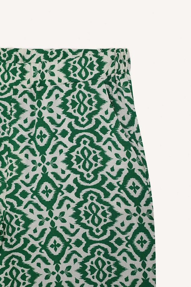 Regular Fit Geniş Bol Paça Desenli Palazzo Pantolon D4631ax25sp - 2
