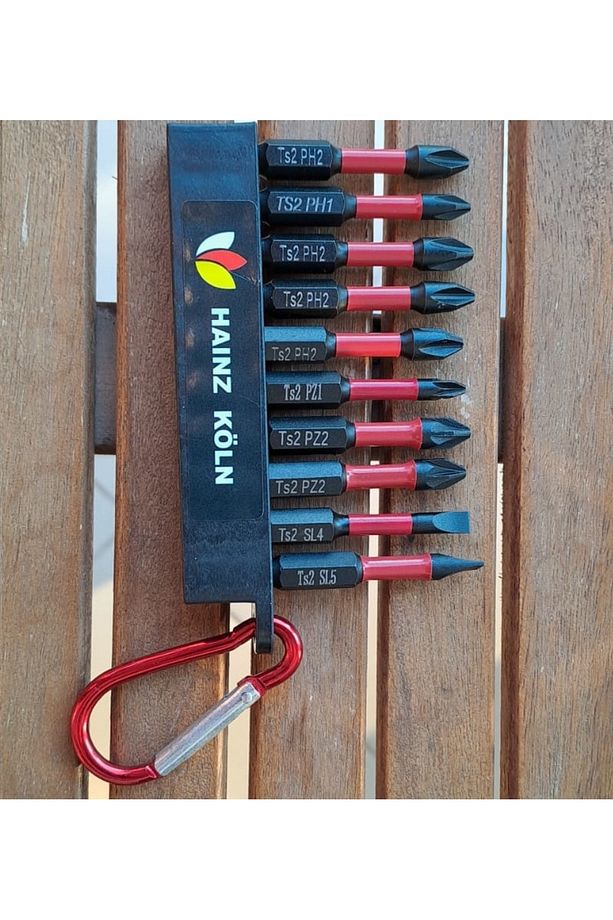 Bits Uç Matkap Ucu Tornavida Ucu Vidalama Ucu Yıldız Profesyonel 10 Lu Ph2 Pz2 Anahtarlıklı - 1