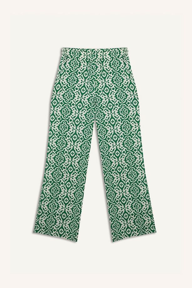 Regular Fit Geniş Bol Paça Desenli Palazzo Pantolon D4631ax25sp - 3