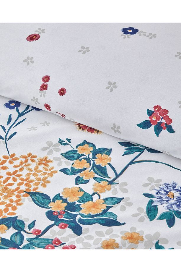 Spring Awakening Pamuklu Tek Kişilik Nevresim Seti 160x220 cm Yeşil – Kırmızı - 3