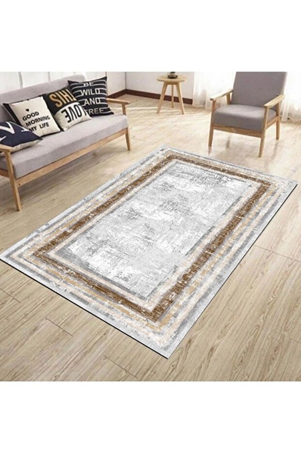 Rectangular Pattern Velvet Appearance Elastic Carpet Cover (WITHOUT SPONGE) Szz-885 - 1