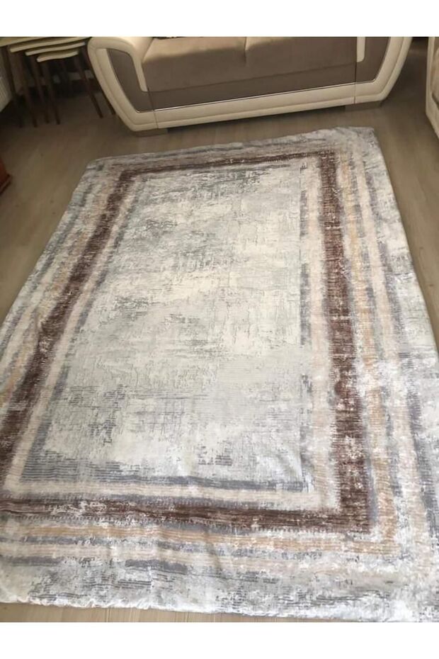 Rectangular Pattern Velvet Appearance Elastic Carpet Cover (WITHOUT SPONGE) Szz-885 - 2