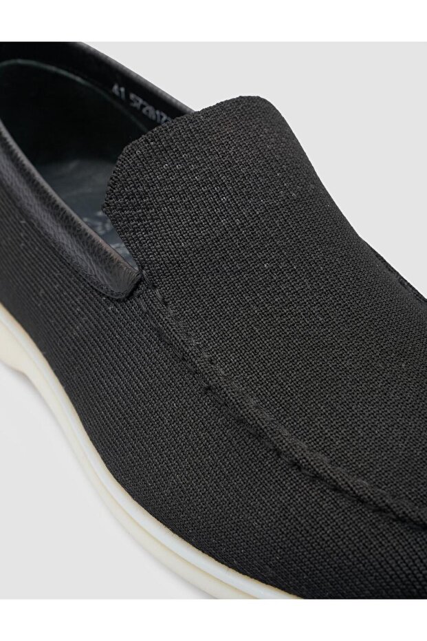 Triko Siyah Erkek Loafer - 6